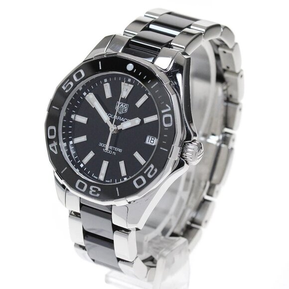 TAG HEUER Aquaracer WAY131A Date Black Dial Quartz Ladies Watch_847309 - Picture 1 of 6